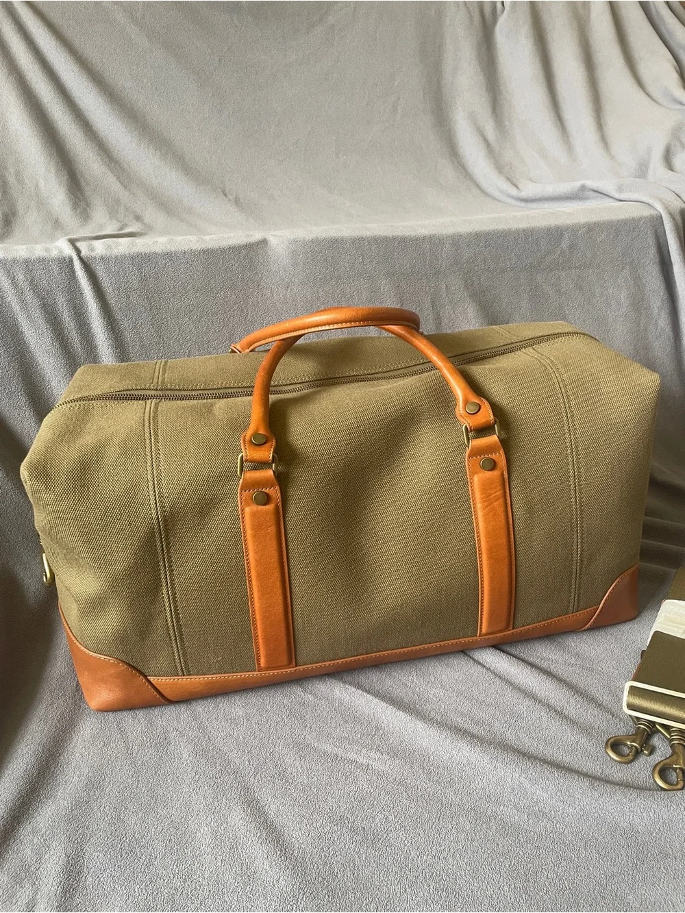 Mark & Graham Canvas and Leather Weekender Bag